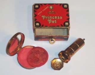 Old Princess Pat Trial Size Powder Box~Powderette & Rouge Compact w 