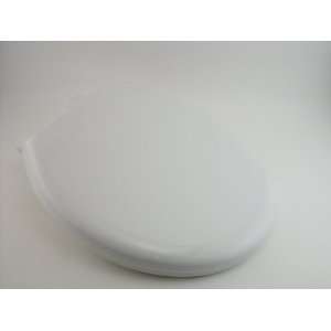 Church 300TC White round closed front plastic toilet seat with cover 