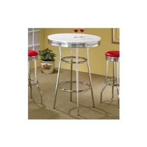  Red Cliff 29 Bar Stool with Red Cushion in Chrome [Set of 