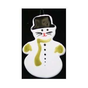  Personalized Snow Cat Ornament, hand painted in USA with name 