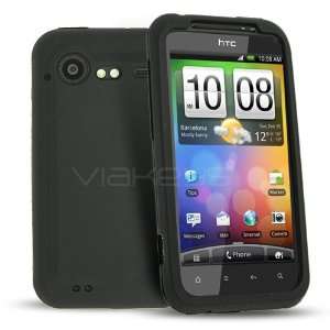  Celicious Black Silicone Skin Case for HTC Incredible S 
