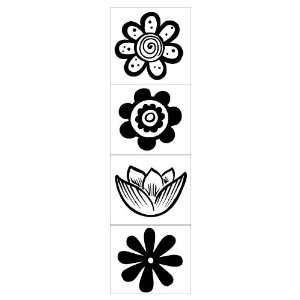  Inkadinkado Mod Flowers Cling Stamp Arts, Crafts & Sewing