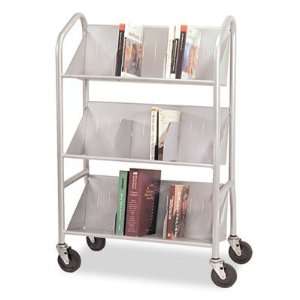   Buddy Products Three Sloped Shelf Book Cart BDY5414 3: Office Products