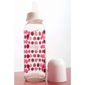  Smitten Baby Pink Dot BPA Free Glass Baby Bottle Baby