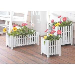    Mothers Day Gift Wooden Picket fence Planter 