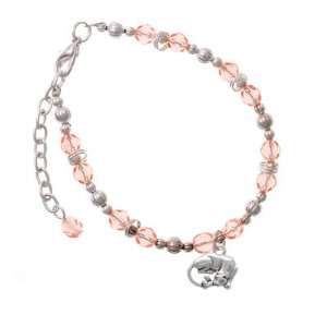   Panther Pink Czech Glass Beaded Charm Bracelet [Jewelry]: Jewelry