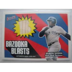  2005 Topps Bazooka Ruben Sierra Yankees Blasts GU Bat 