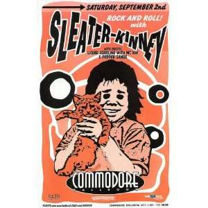  Sleater Kinney Vancouver Original Concert Poster 2000 