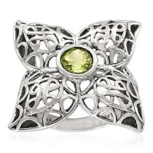    Sterling Silver Celtic Round Lemon Quartz Ring, Size 6: Jewelry