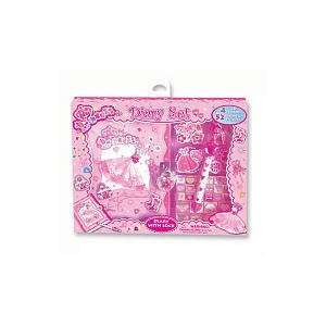  Pink Princess Diary Gift Set with Lock, Keys 3D Stickers 