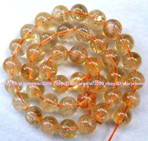Globose 10mm natural Citrine gemstone Beads 15  