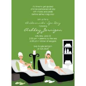  Spa Day Olive Spa Party Invitation: Everything Else