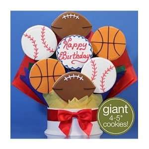 Happy Birthday Sports Cookie Bouquet   7 Grocery & Gourmet Food