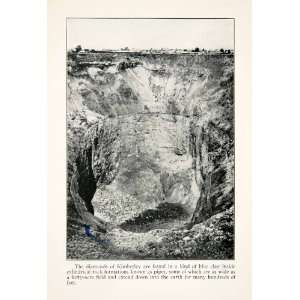  1924 Print Blue Clay Kimberley Diamonds Hole Mine Rock 