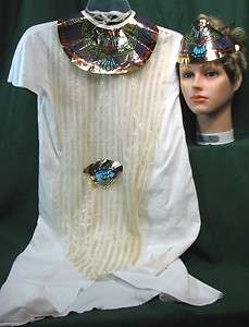 Cleopatra Halloween Costume Gown Collar Headpiece Asp Girls Size 
