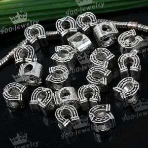 20X Tibetan Silver Clevis Horseshoe Charms Spacer Beads  