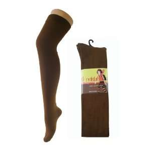  Yelete Fashion Thigh Highs Leggings (Size 9 11)   Brown 
