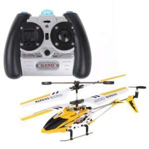  S107 Mini Yellow 3 Channel Infrared RC R/C Helicopter with Gyro 