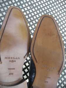 New Mezlan Genuine Size 9 Gray Crocodile Oxfords Shoes  