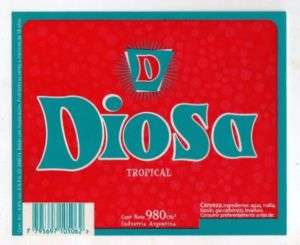DIOSA TROPICAL BEER LABEL 980 CM3 FROM ARGENTINA  