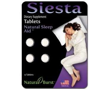  Siesta Natural Sleep Aid, 4 Tablets, From Natural Burst 