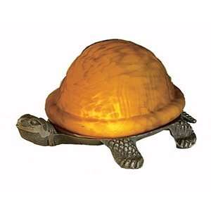  Meyda Tiffany 18004 Glass Turtle Accent Table Lamp