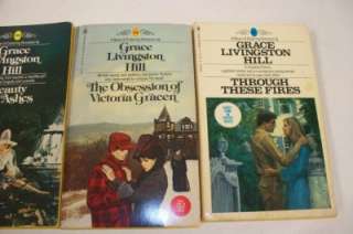 SAS Lot of 8 Vintage Books Grace Livingston Hill, Emilie Loring, John 
