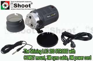 shining 200 lcd strobe portable digital studio flash light stand is 