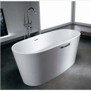   602 Oval AquaStone Soaker Bathtub Color: White, Finish: Glossy