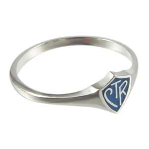  Blue Mini Sterling Silver CTR Ring: Jewelry