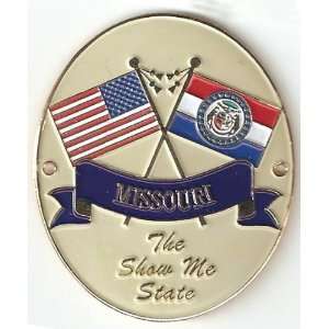   States of America Flags   Hiking Stick Medallion   The Show Me State