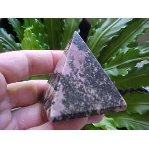  A5407 Gemqz Rhodonite Carved Pyramid Africa  