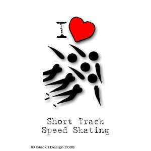  I Love Short Track Speed Skating Pack of 20 Small Gift 