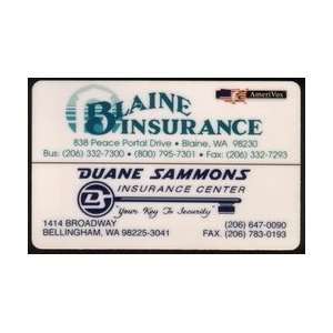 Collectible Phone Card: Blaine Insurance (Blaine Washington) Duane 