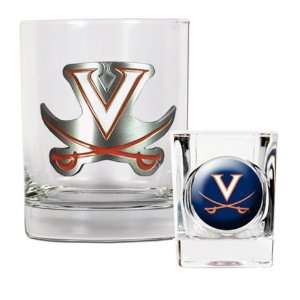  University of Virginia Cavaliers Rock Glass & Shot Glass 