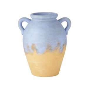  Small Egg Shape Vase With Blue Drip Glaze Case Pack 2 