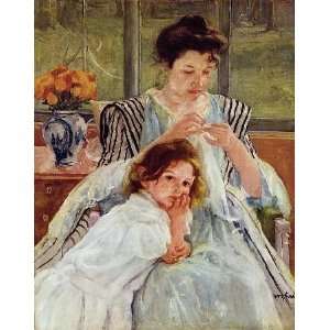    Young Mother Sewing, By Cassatt Mary  