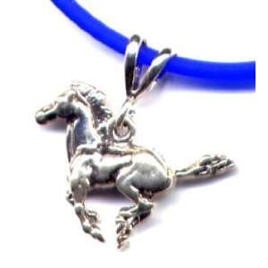  14 Blue Mustang Necklace Sterling Silver Jewelry Gift 