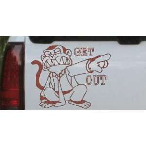  Evil Monkey Get Out Cartoons Car Window Wall Laptop Decal 