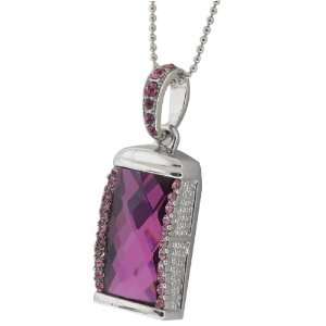   Usb Jewel Bling Pendant Necklace Flash Drive Chain With Box: Jewelry