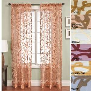   84 Long Panel Amalfi Embellished Sheer Curtain Panel