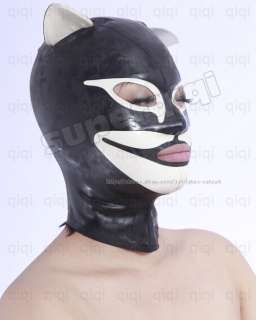Latex/rubber Dog Mask Hood .8mm catsuit costume suit unique cosplay 