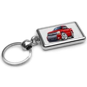   Silverado Pickup Truck Chrome Double Sided Key Ring: Everything Else