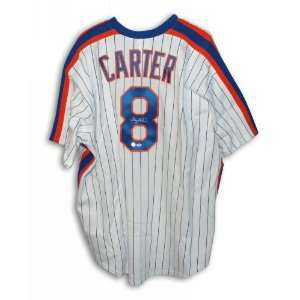  Gary Carter New York Mets White Pinstripe Majestic Jersey 