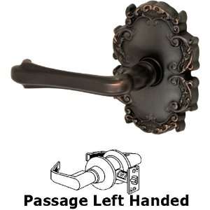  Left handed passage claw foot lever with victorian rose in 