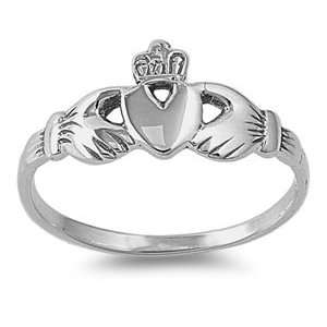  Sterling Silver Ring   Claddagh   Size  3 Jewelry