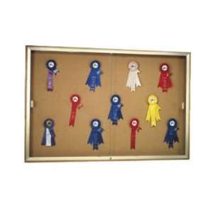   : Wall Mounted Display Case with Cork (60Wx36H): Sports & Outdoors