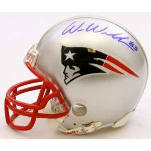  Wes Welker Autographed Mini Helmet   Autographed NFL Mini 