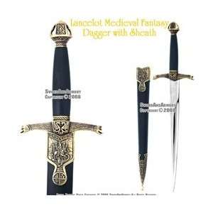  14 Lancelot Medieval Dagger With Sheath: Sports 