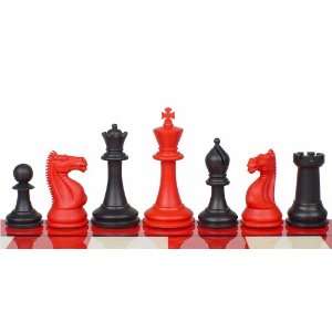  Rogue Knight Series Plastic Chess Set in Black & Red   3 